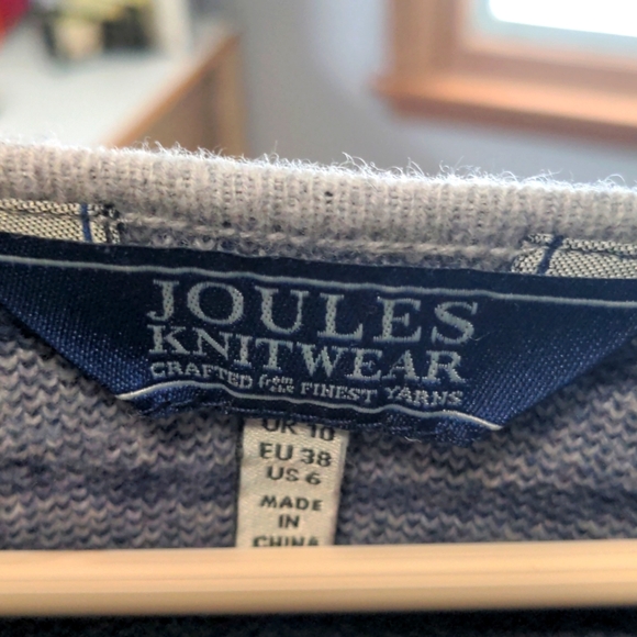 Joules Knitware, Wool Blend Navy Polka Dot Sweater, Size 6 (Fits Size Small) - Picture 7 of 7